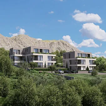 New Residential Complex in Dobrota – Sea View Apartments with Swimming Pool
